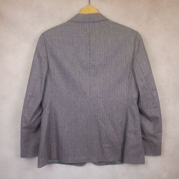 Vintage Anthony Allen Brown Wool Blend Two Button Blazer Size Med - Picture 6 of 13